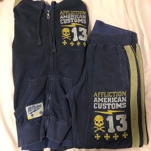 Affliction track suit